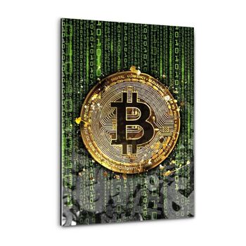 Bitcoin binaire - image sur toile avec cadre 17