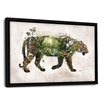 Tiger World - tableau sur toile avec espace d'ombre 21