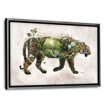 Tiger World - tableau sur toile avec espace d'ombre 11