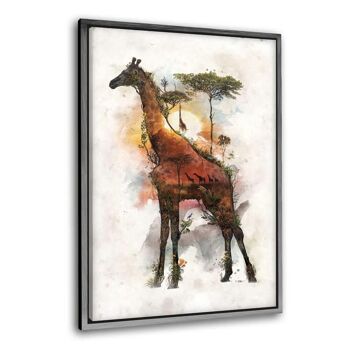 Girafe surréaliste - Toile avec espace d'ombre 11