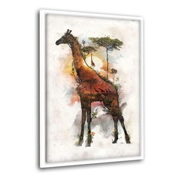 Girafe surréaliste - Toile avec espace d'ombre 1