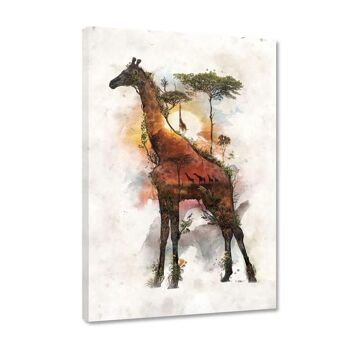Girafe surréaliste - Toile avec espace d'ombre 24