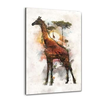 Girafe surréaliste - Toile avec espace d'ombre 2