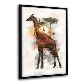 Girafe surréaliste - Toile avec espace d'ombre 7