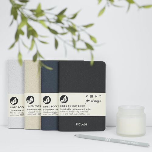 Notebook A6 RECLAIM Starter Pack x 12 (Reclaimed Cotton & Wool)