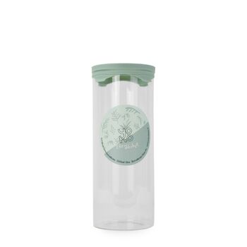 Bocal en verre avec couvercle silicone 1500 ml