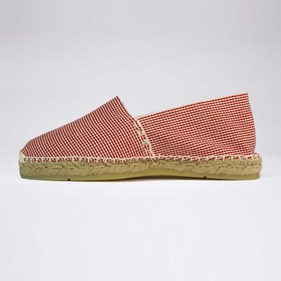 The Pyrenean striped gingham espadrille