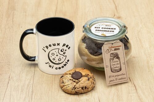 Kit Cookies et Mug "J'peux pas, j'ai cookies"