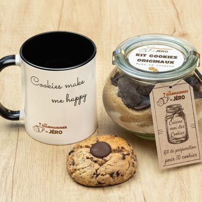 Kit Biscotti e Mug "I biscotti mi rendono felice"