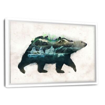 Polarbear World - image sur toile avec espace d'ombre