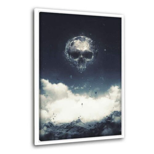 Skull Moon - Leinwandbild mit Schattenfuge