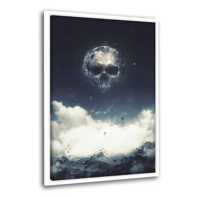 Skull Moon - Canvas with shadow gap