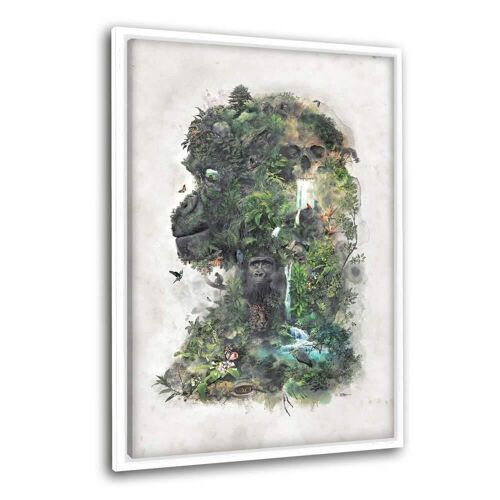 Jungle Gorilla - Leinwandbild mit Schattenfuge