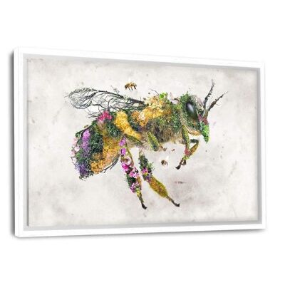 Bee World - quadro su tela con spazio d'ombra