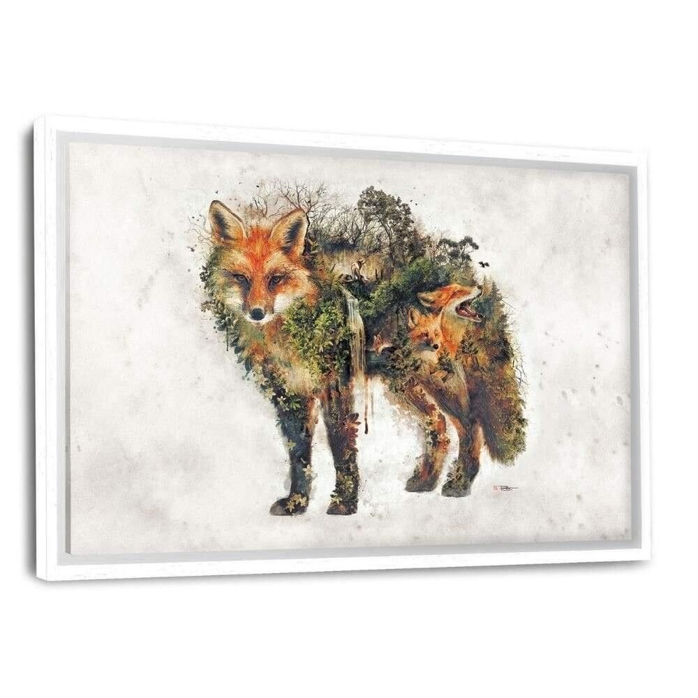 Fox World - Leinwandbild mit Schattenfuge