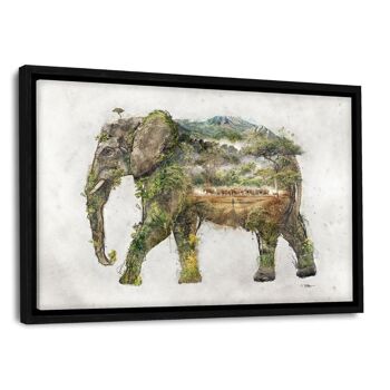 Elephant World - toile avec espace d'ombre 21