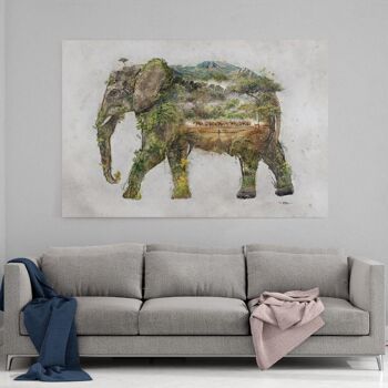 Elephant World - toile avec espace d'ombre 12
