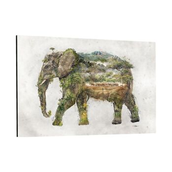 Elephant World - toile avec espace d'ombre 25