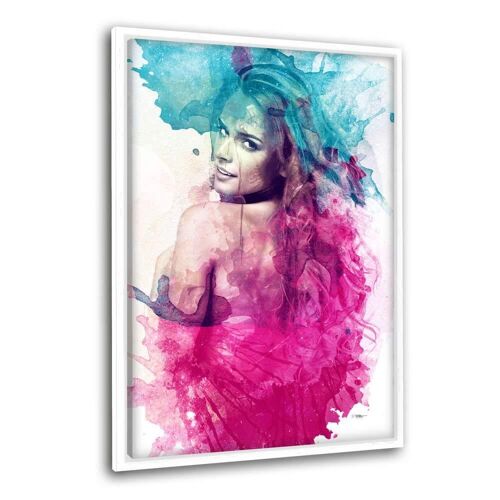 Colorful Lady - Leinwandbild mit Schattenfuge