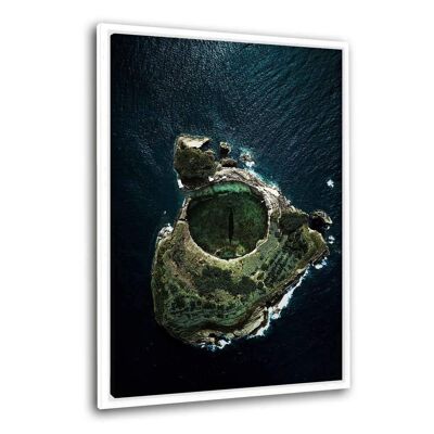 Island Eye - Leinwandbild mit Schattenfuge