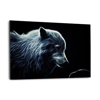 Glowing Arctic Wolf - Toile avec espace d'ombre 6