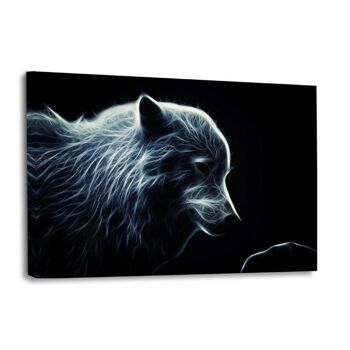 Glowing Arctic Wolf - Toile avec espace d'ombre 24