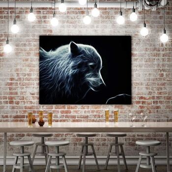 Glowing Arctic Wolf - Toile avec espace d'ombre 3