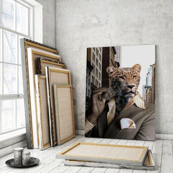 Tigre d'affaires - image sur toile avec espace d'ombre 13