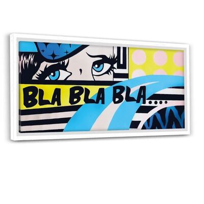 BLA BLA BLA - tableau sur toile avec espace d'ombre