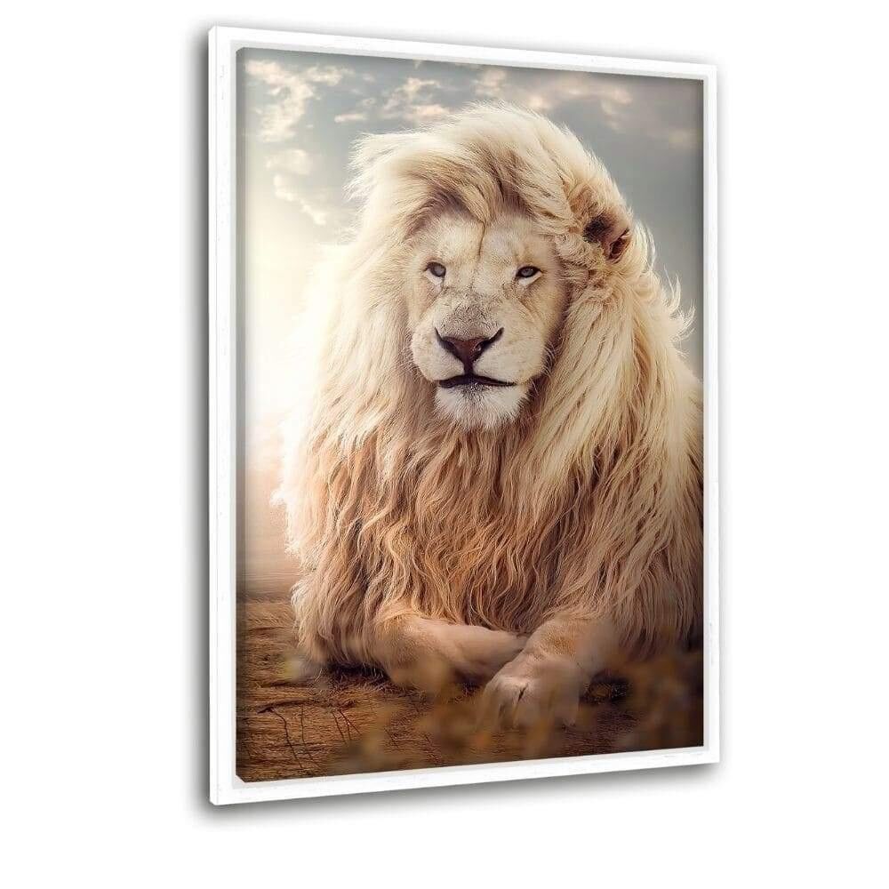 Great Lion - Leinwandbild mit Schattenfuge