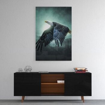 Flying Eagle - tableau sur toile avec espace d'ombre 13
