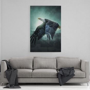 Flying Eagle - tableau sur toile avec espace d'ombre 12