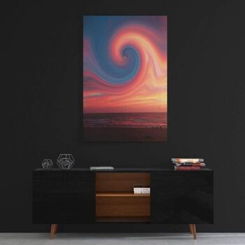 The Wave - tableau sur toile avec espace d'ombre 22