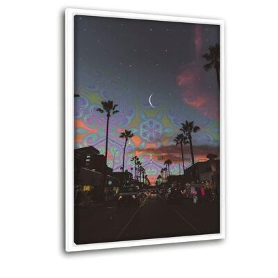 Spaced-Out Night - tableau sur toile avec espace d'ombre