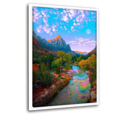 Flowing With The River - Canvas with shadow gap