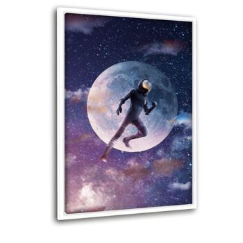 To the Moon - tableau sur toile avec espace d'ombre 1