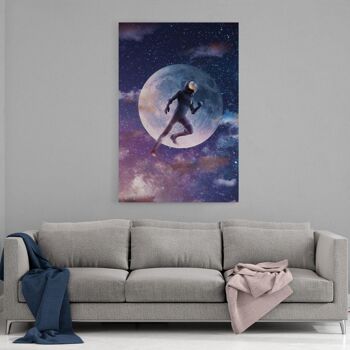 To the Moon - tableau sur toile avec espace d'ombre 2