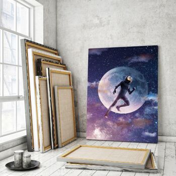 To the Moon - tableau sur toile avec espace d'ombre 23