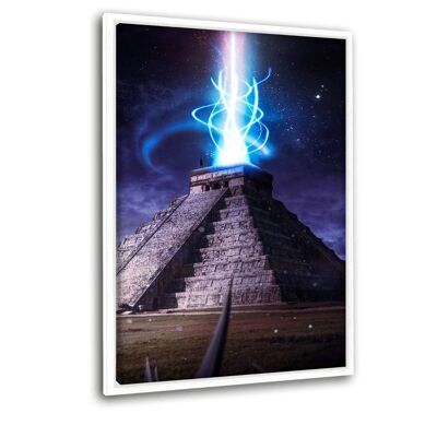 Mystical Lights - canvas picture with shadow gap