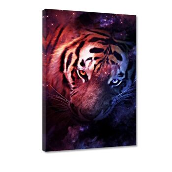 Tigre lumineux - Toile avec joint d'ombre 14