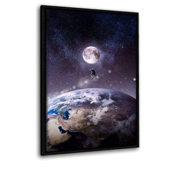 Fly to the Moon - tableau sur toile avec espace d'ombre 21