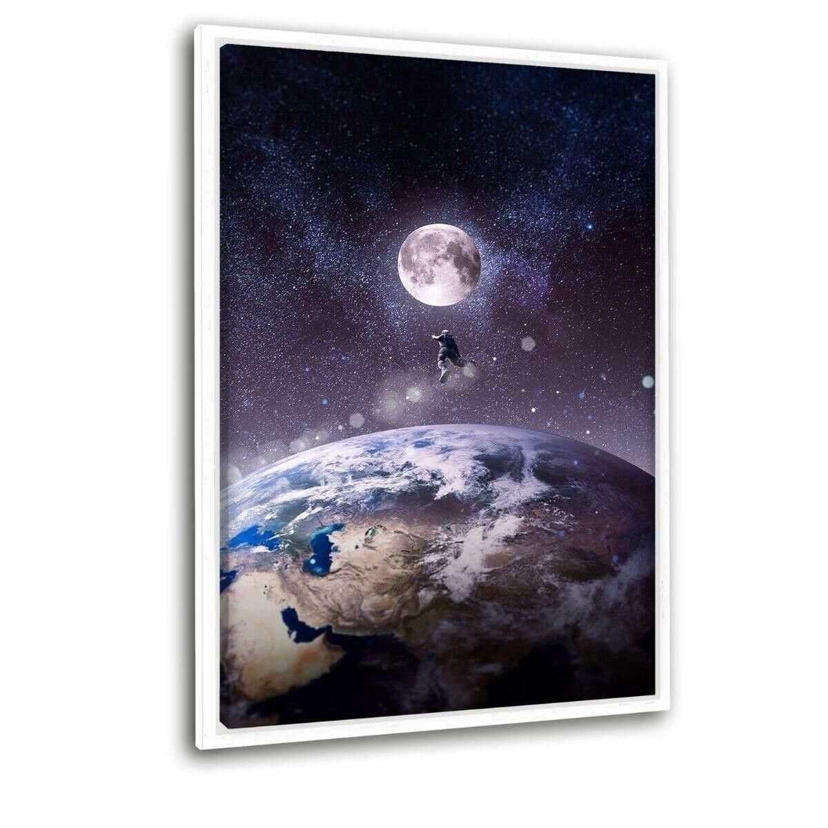 Fly to the Moon - quadro su tela con spazio d'ombra