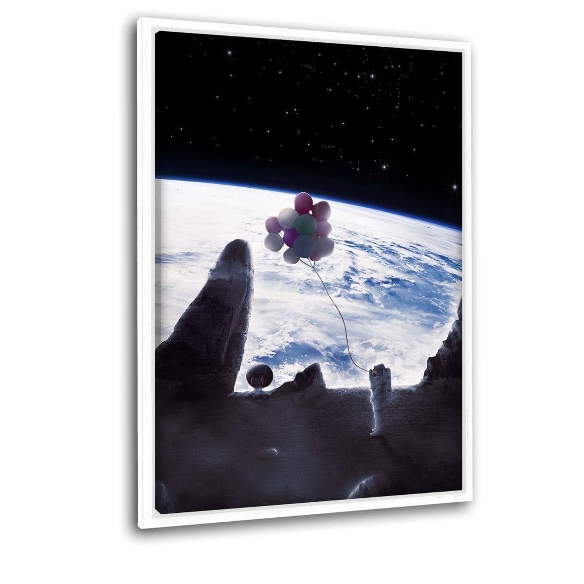 Balloon World - quadro su tela con spazio d'ombra