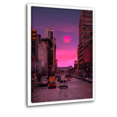 Sundown 4 - quadro su tela con spazio d'ombra