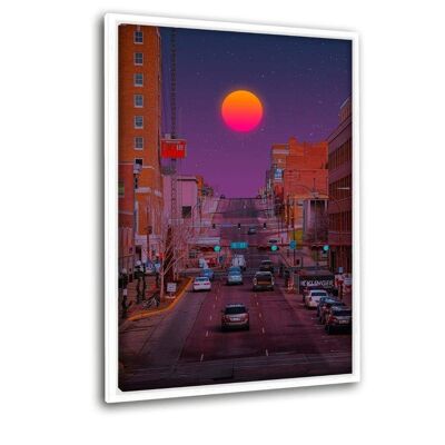 Sundown 1 - image sur toile avec espace d'ombre
