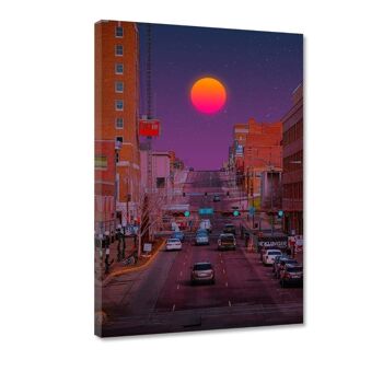 Sundown 1 - image sur toile avec espace d'ombre 24