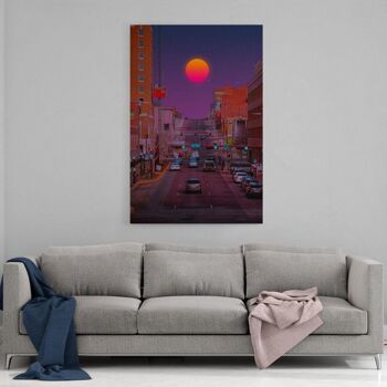 Sundown 1 - image sur toile avec espace d'ombre 22