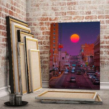 Sundown 1 - image sur toile avec espace d'ombre 13