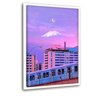 Pastel City - Leinwandbild mit Schattenfuge