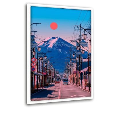 Fuji - Leinwandbild mit Schattenfuge